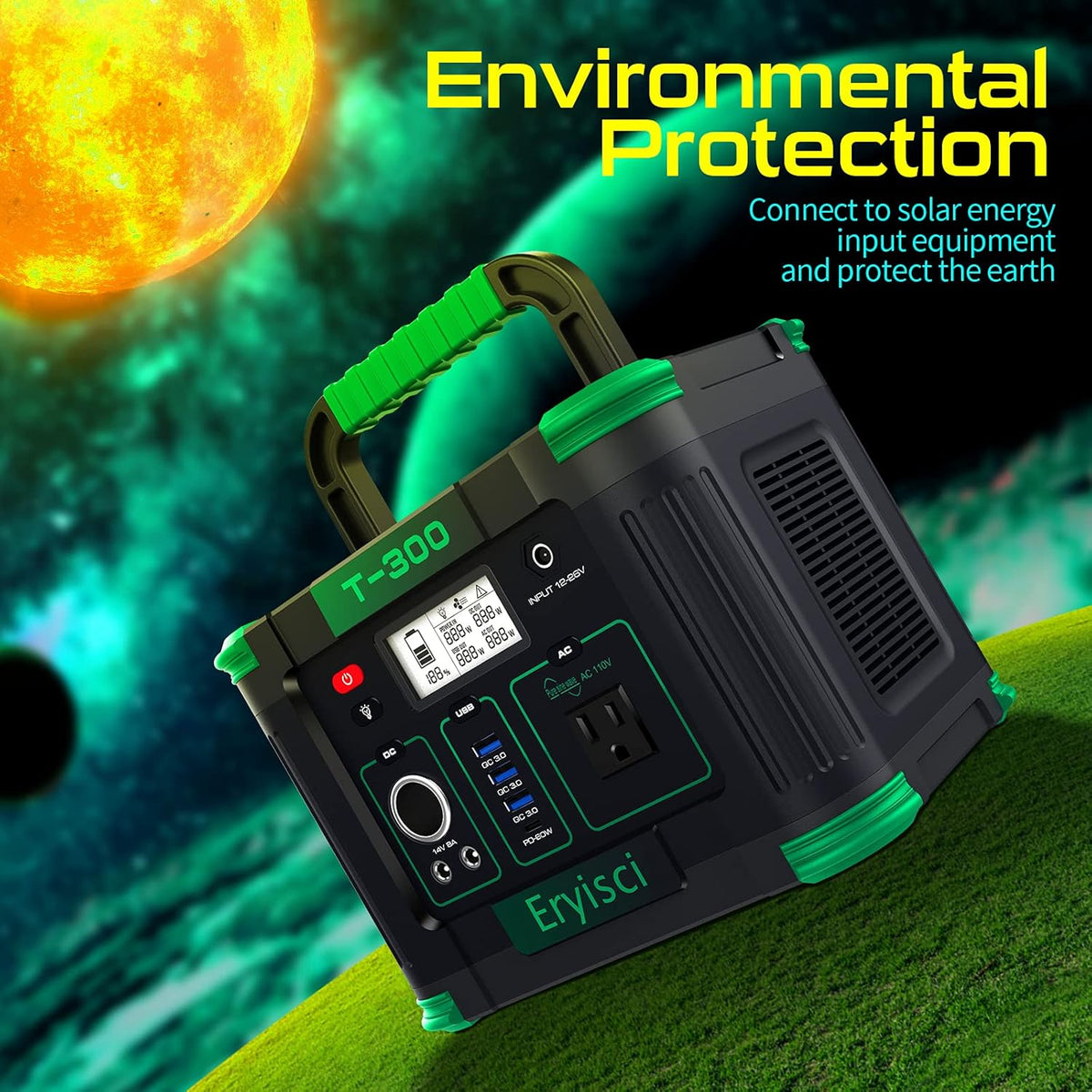 300W Portable Power Station with 110V AC Outlet N950094