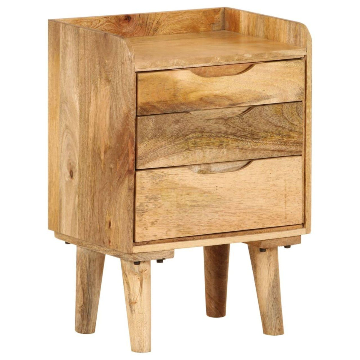 Solid Mango Wood Bedside Cabinet H2440