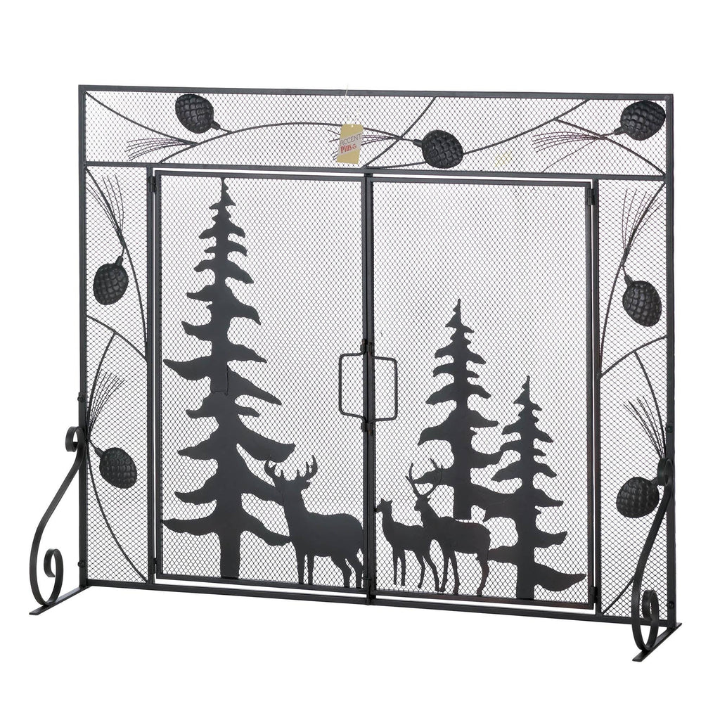 Black Fireplace Screen J97569