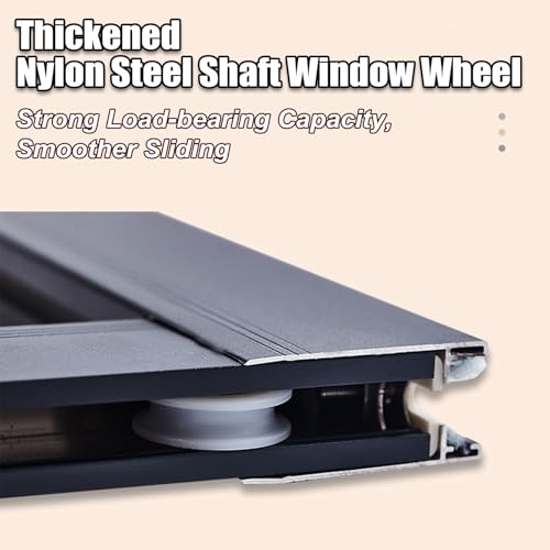 Small Horizontal Transom Sliding Door Windows, Double Slide Aluminum Alloy Frame Window, L 40cm~W 40cm P310764