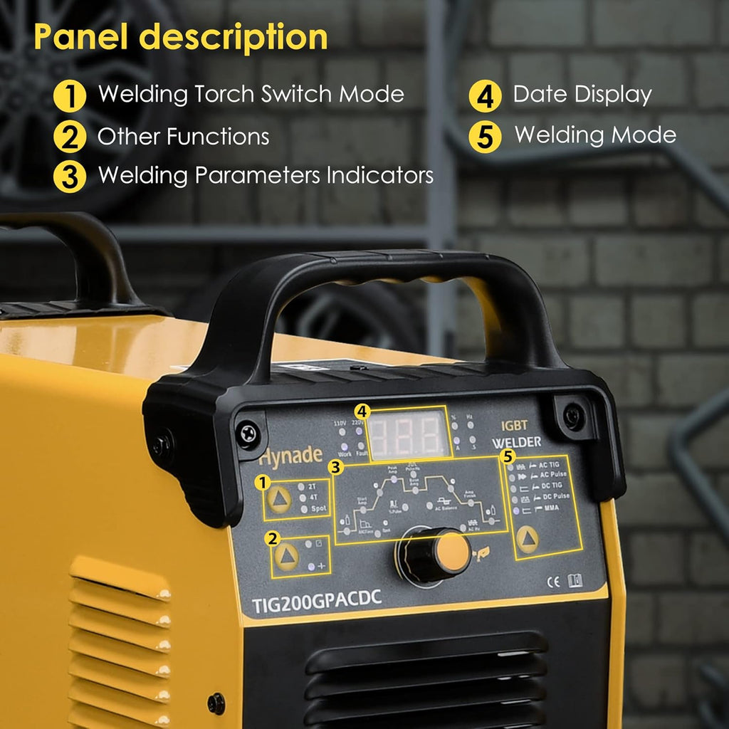 200 Amp AC/DC Digital Inverter Tig Welder V879094