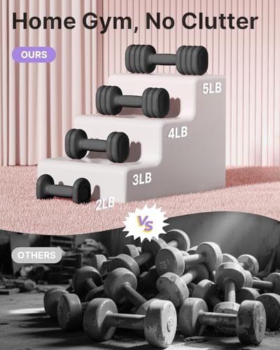Adjustable Dumbbell Set of 2, 2-5 lbs Each M228