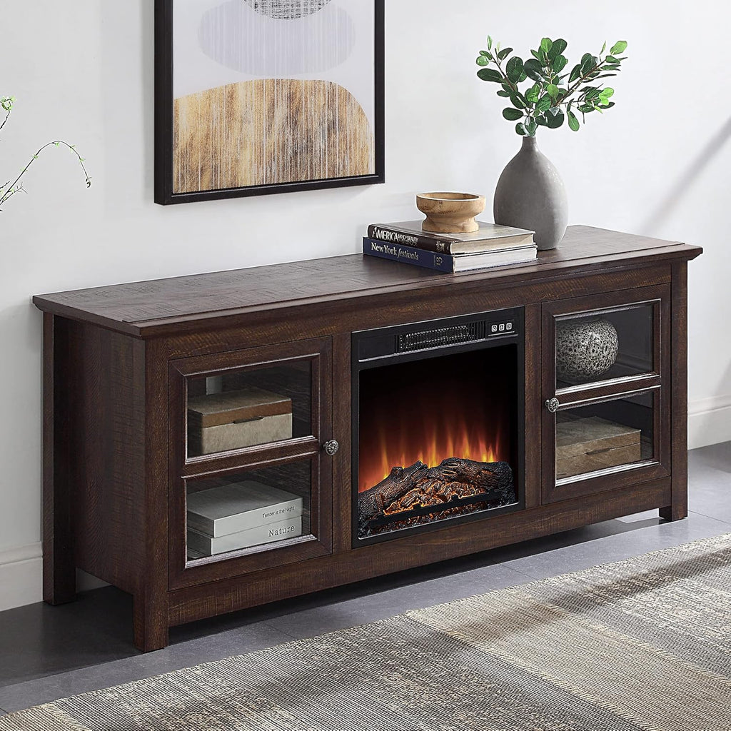 Electric Fireplace TV Stand for TVs up to 55 Inch Y80086
