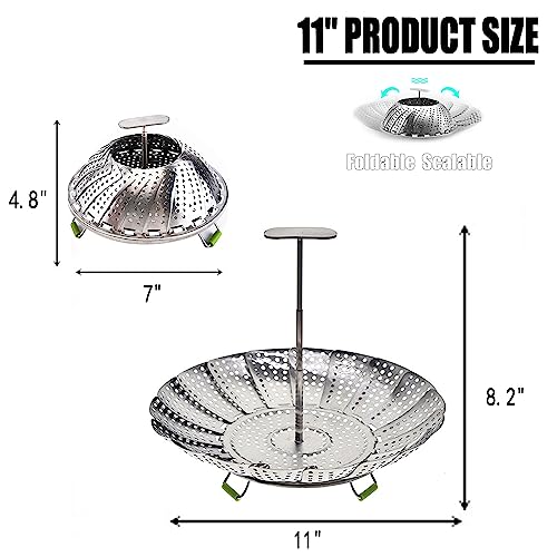 Expandable Steel Vegetable Steamer Basket (5.5"-9") R3478