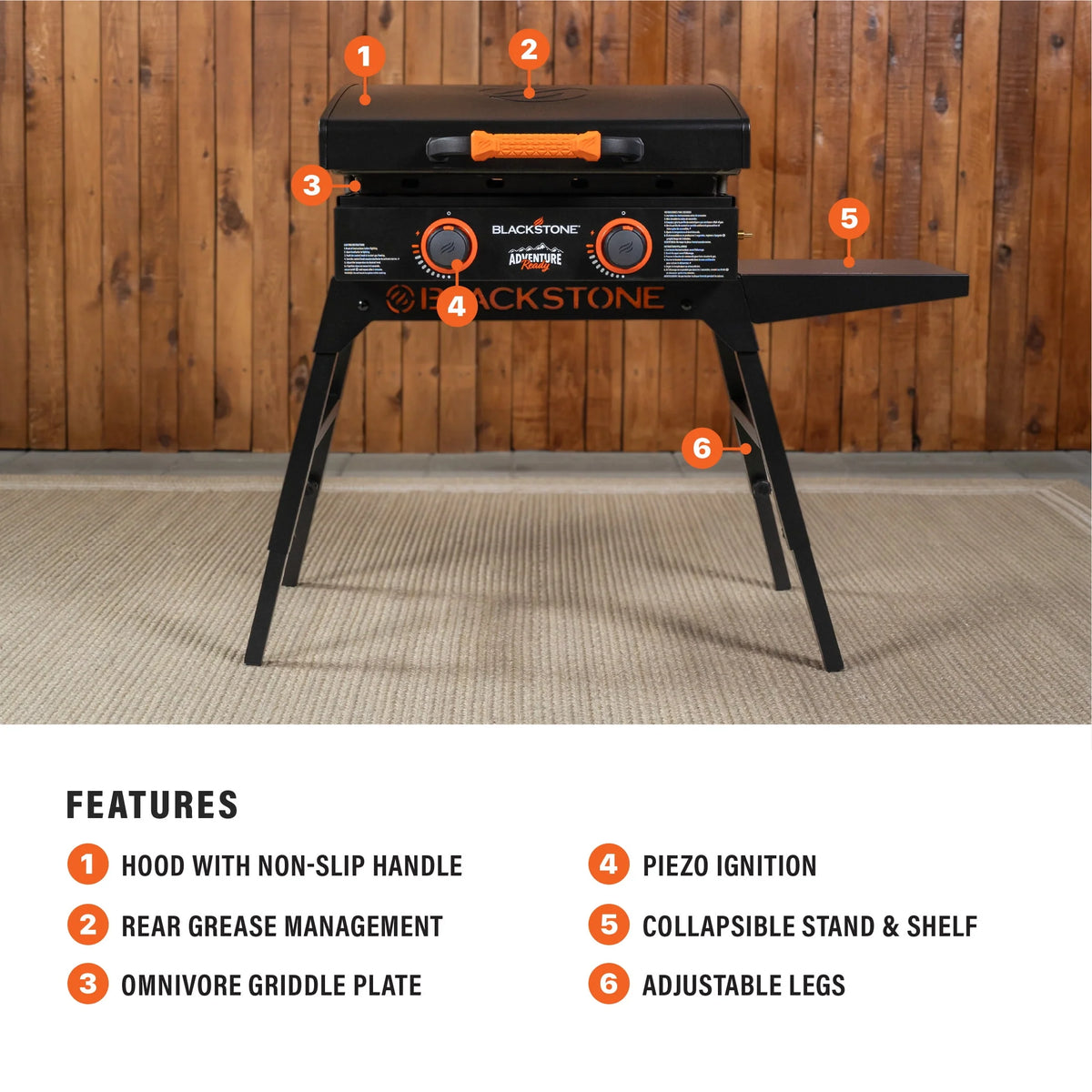 22 Propane Griddle with Stand and Adapter Hose R78664