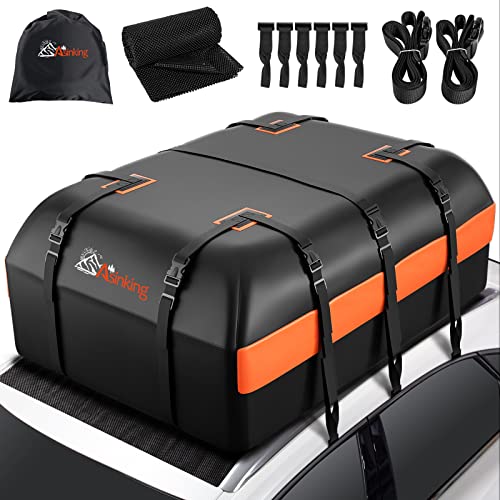 21 Cubic Feet Waterproof 840D Car Roof Bag with Anti-Slip Mat E588332