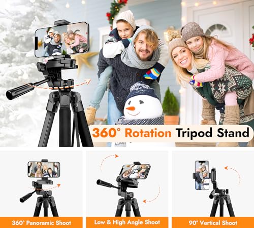 67" Aluminum Phone Tripod with Wireless Remote Carry Bag T11692