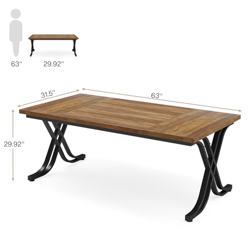 63 Inch Rectangle Wood Dining Table W605