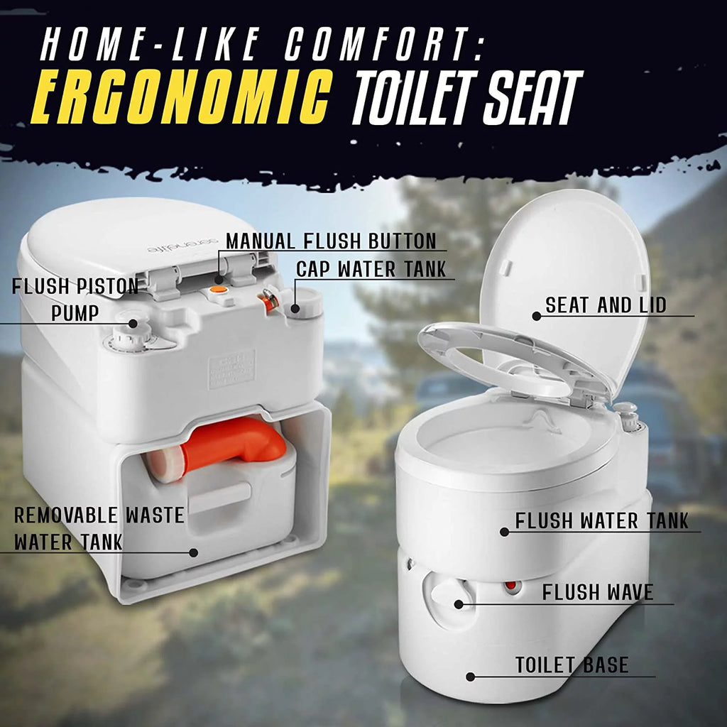 Outdoor Portable Cassette Toilet with Detachable Waste Holding Tank T981