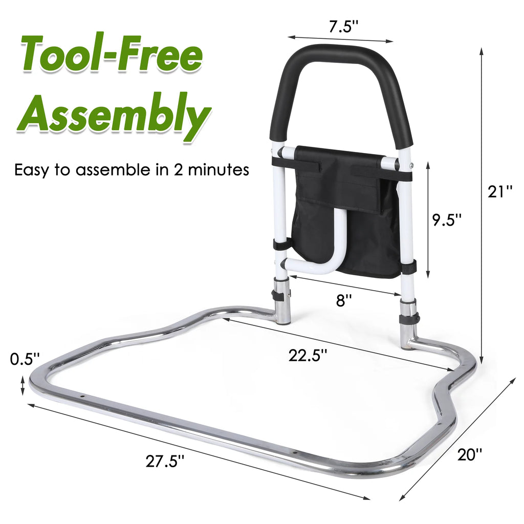 Bed Assist Rail with Anchor Strap and Storage Pocket L7497