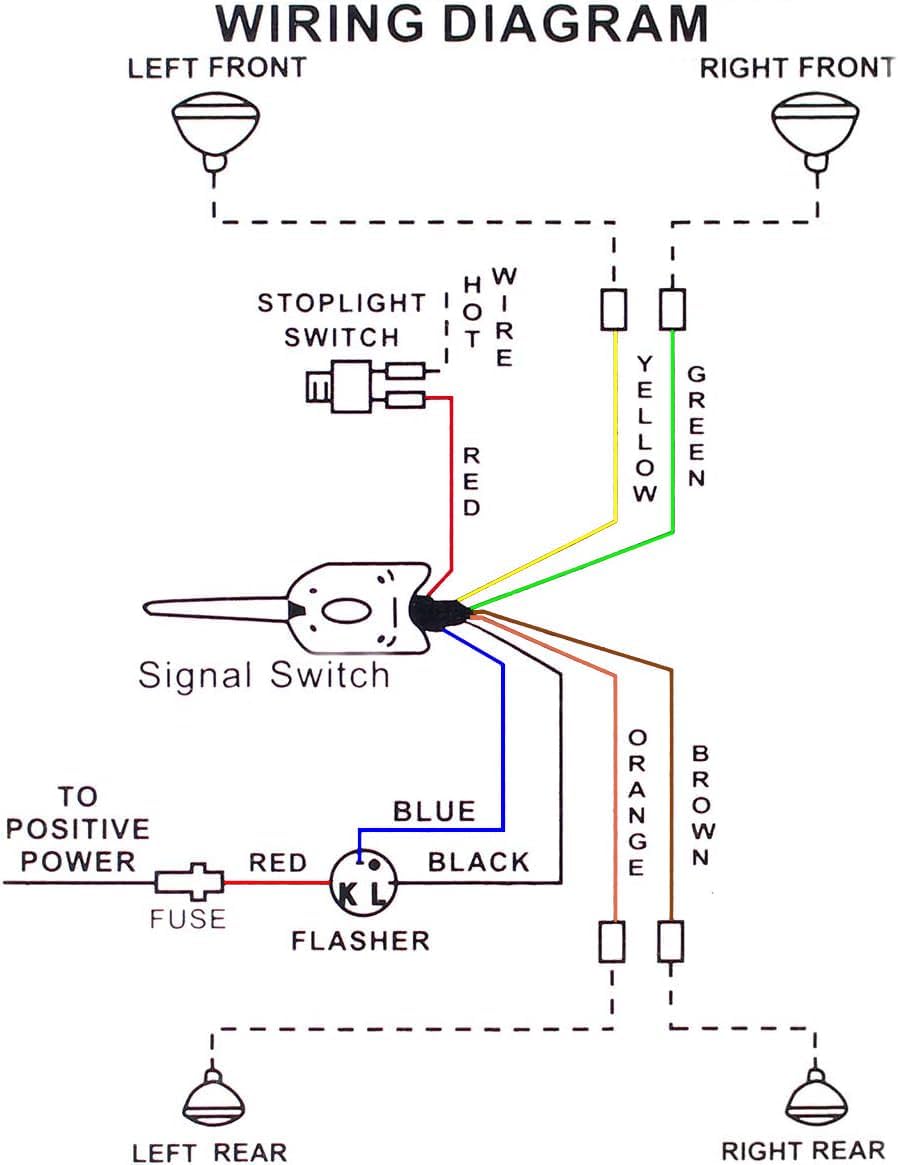 12V Universal Heavy Duty Turn Signal Switch K974