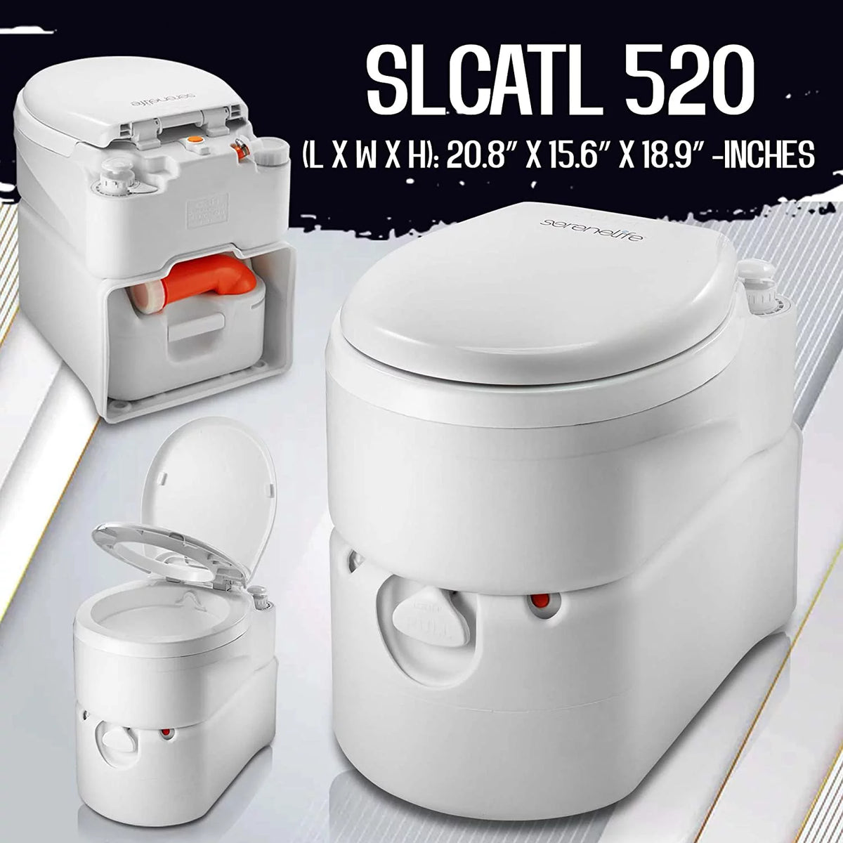 Outdoor Portable Cassette Toilet with Detachable Waste Holding Tank T981