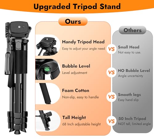 67" Aluminum Phone Tripod with Wireless Remote Carry Bag T11692
