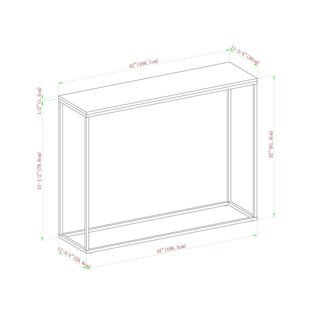 42-Inch Metal Entry Table White Faux Marble Gold Q7847