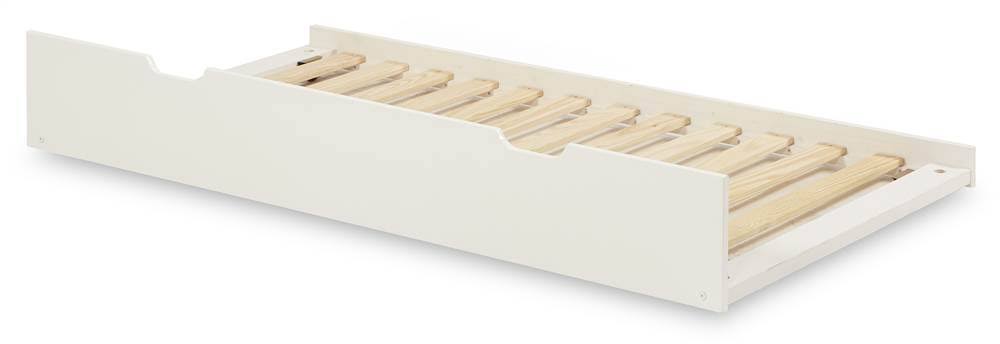 Day Bed with Front Guard Rail & Twin Trundle White Finish N703