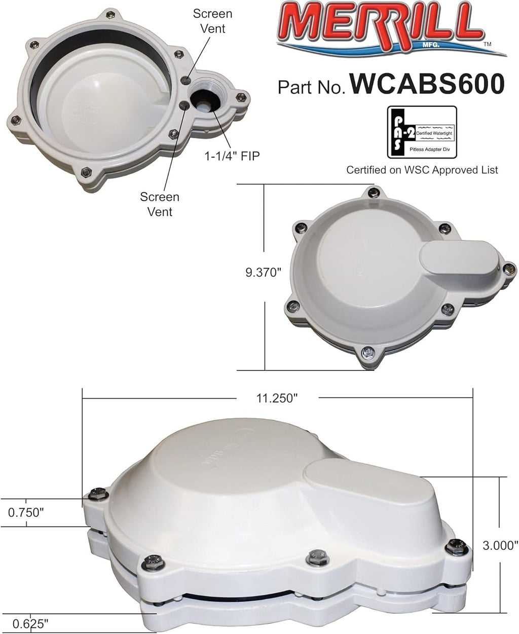Well Cap ABS 6' Casing Pack of 2 C652211