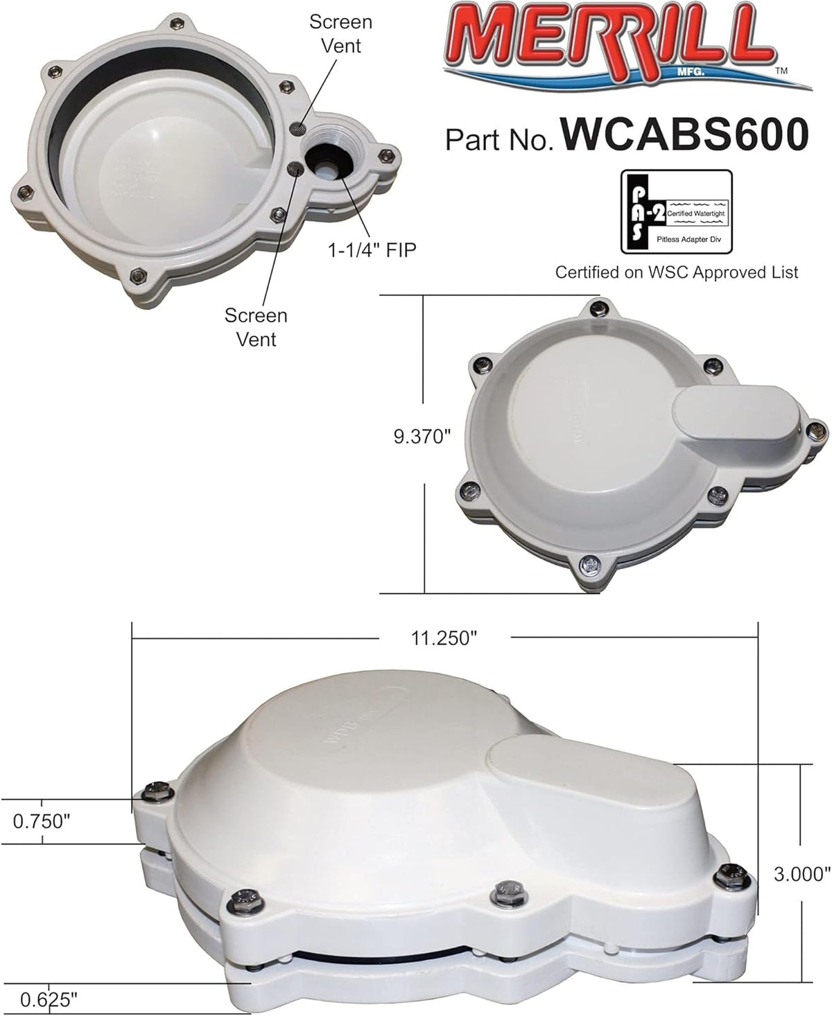 Well Cap ABS 6' Casing Pack of 2 C652211