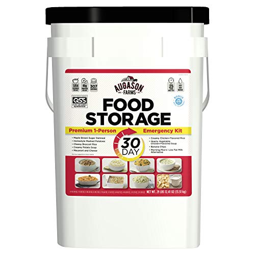 Emergency Food Supply Bucket, 307 Servings, Dehydrated Meal Kit U831660