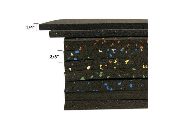 Black 1/4 inch Rubber Flooring O190561