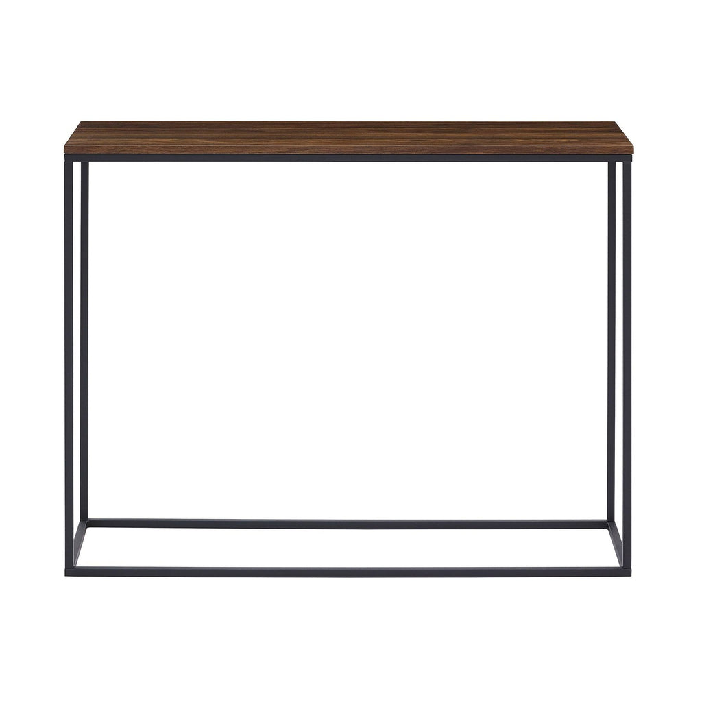 42-Inch Metal Entry Table White Faux Marble Gold Q7847