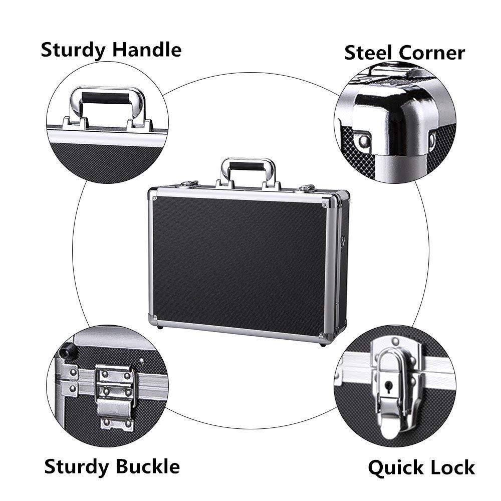 Aluminum Metal Hard Case Toolbox with Adjustable Dividers U3416