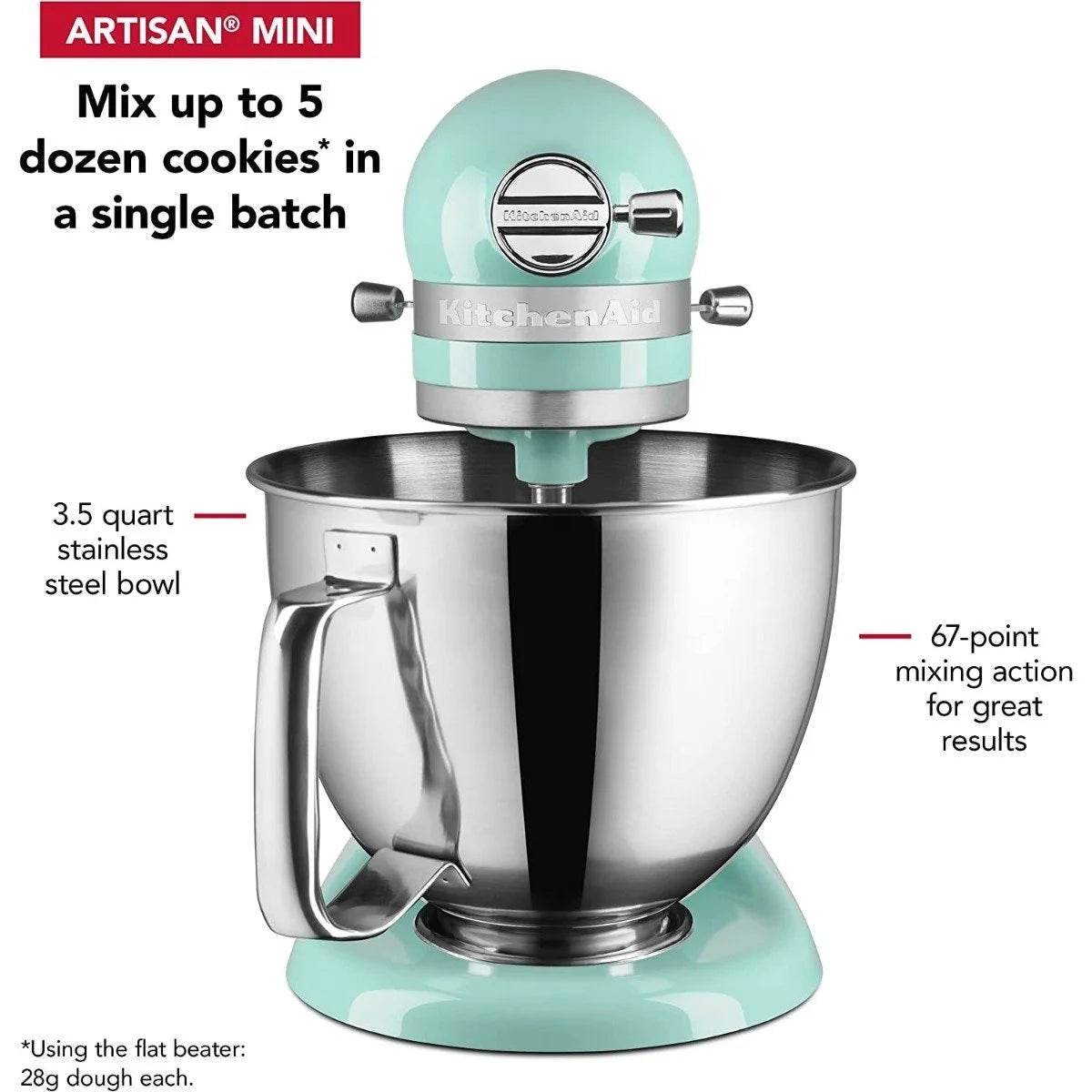 3.5-Quart Ice Blue Tilt-Head Stand Mixer Q60057