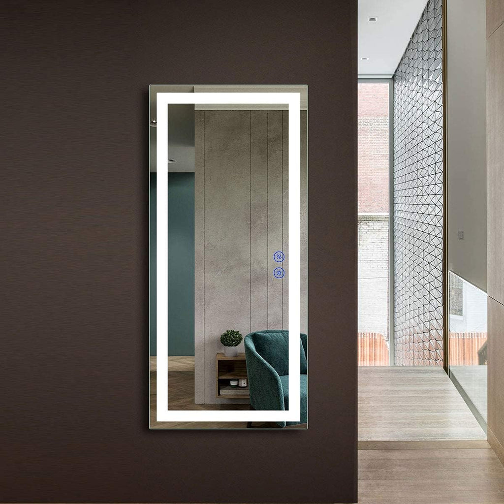 60x28 in Dimmable Antifog LED Bathroom Mirror B282