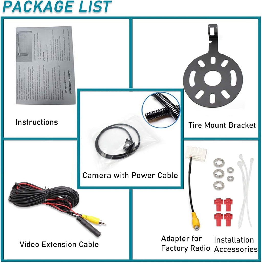 Car Backup Reverse Rear View Spare Tire Mount Camera C603