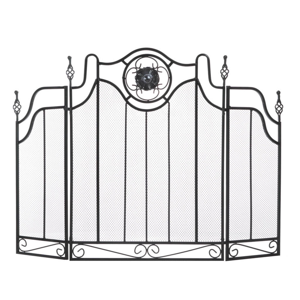 Black Fireplace Screen J97569