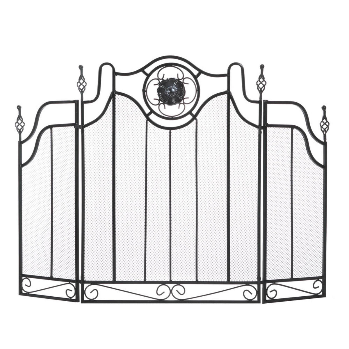 Black Fireplace Screen J97569
