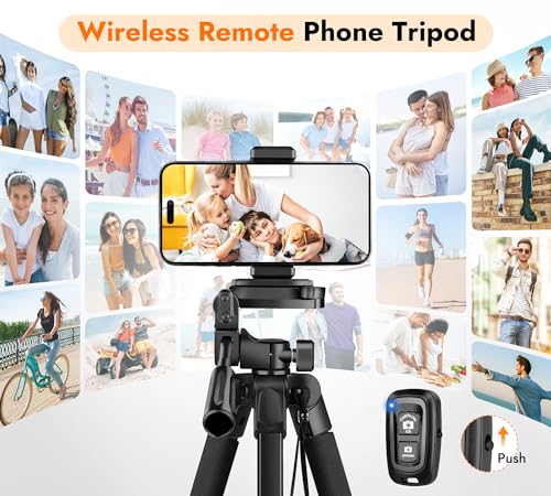 67" Aluminum Phone Tripod with Wireless Remote Carry Bag T11692