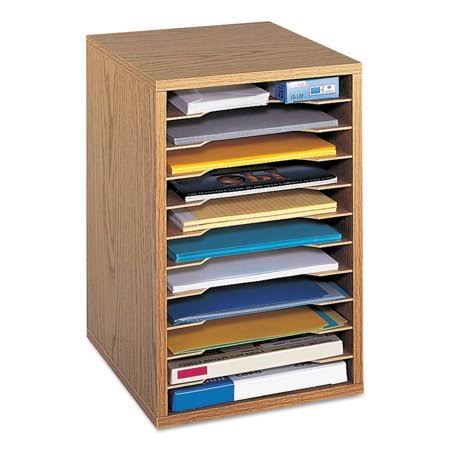 Wood Vertical Desktop Sorter, 11 Sections Z382646