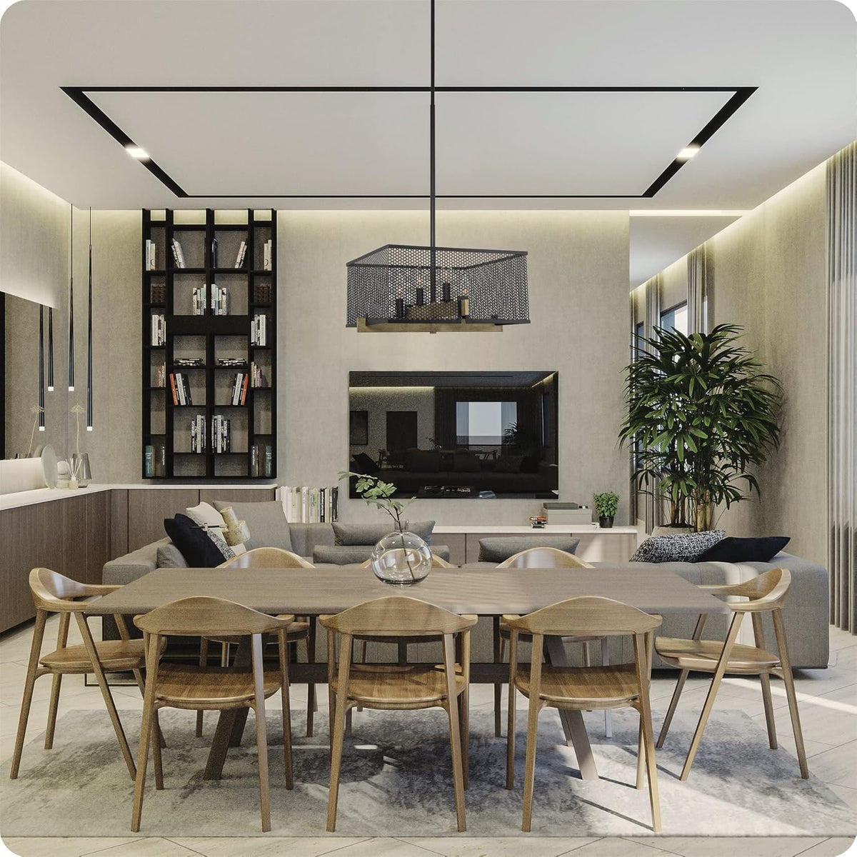 4-Light Pendant Light Chandelier C371