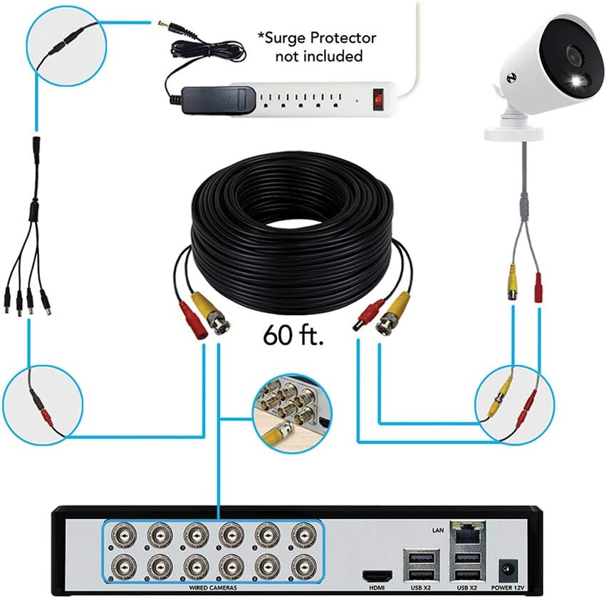 8 Wired 4K Ultra HD Home Security Camera System with Night Vision and 2TB Hard Drive K629246