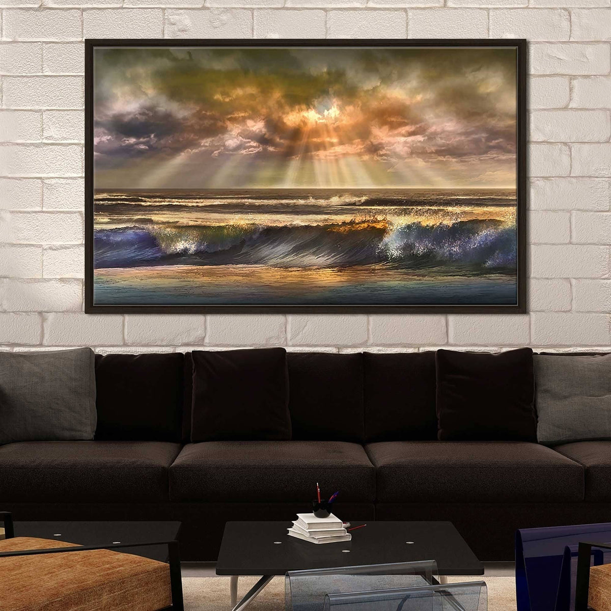 Orange Canvas in Floating Frame T95191
