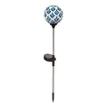 22"H Solar Mosaic Globe Garden Stakes, Peacork Blue R697858