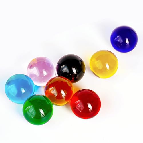 40mm Crystal Chakra Balls with LED Wooden Base Glass Sphere Night Light Decoration S318