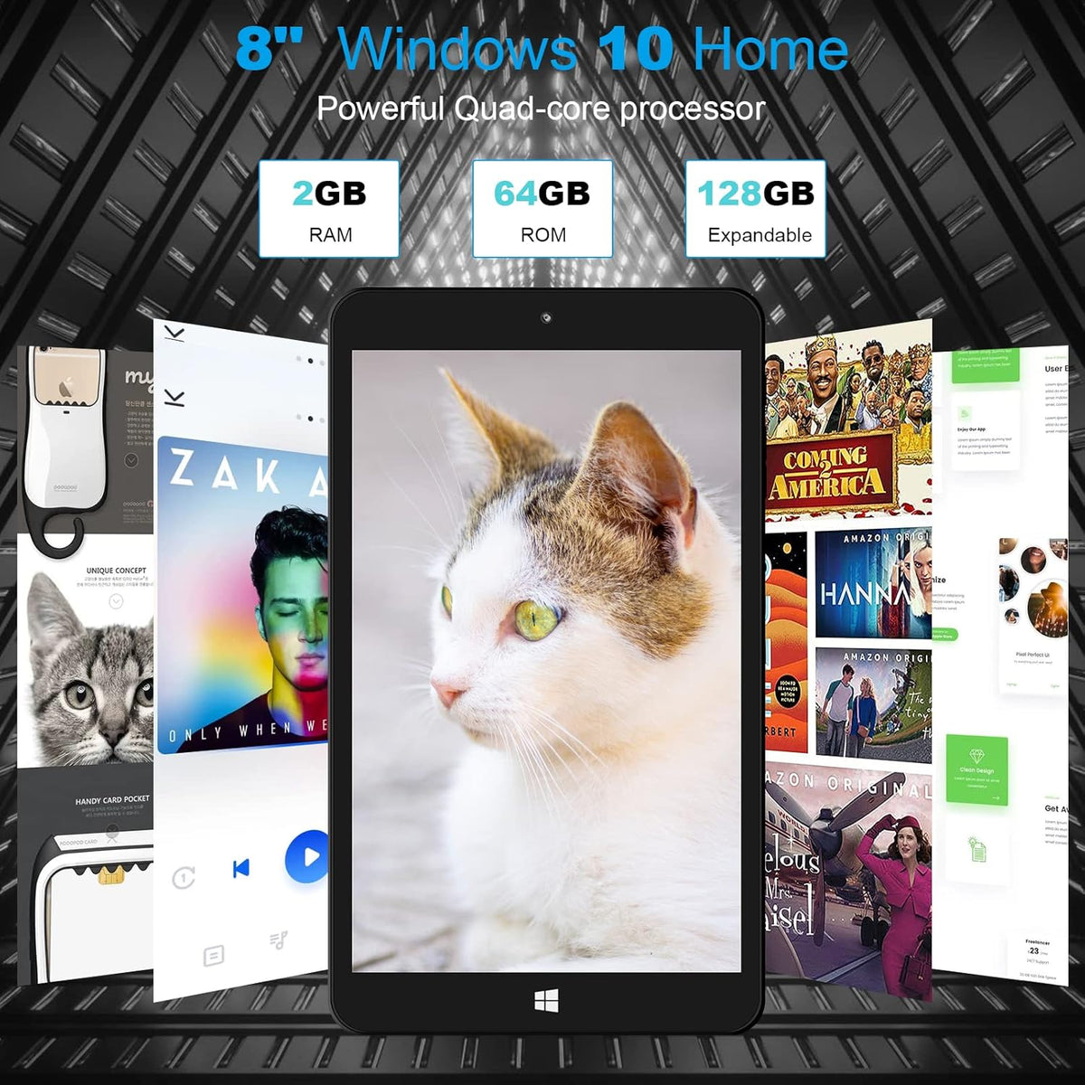 8 Windows Tablet with 1280x800 IPS HD Display Y372327