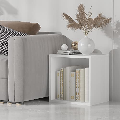 Pure White-Washed Wood Storage Cubes C683