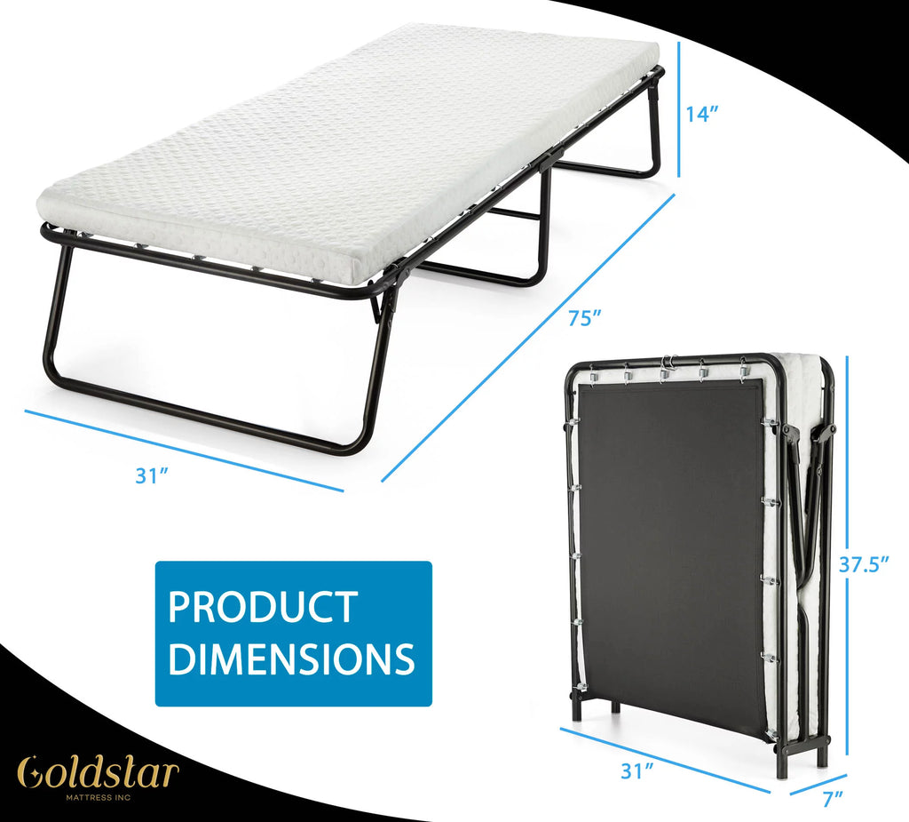 Black Twin Steel Folding Bed G382122