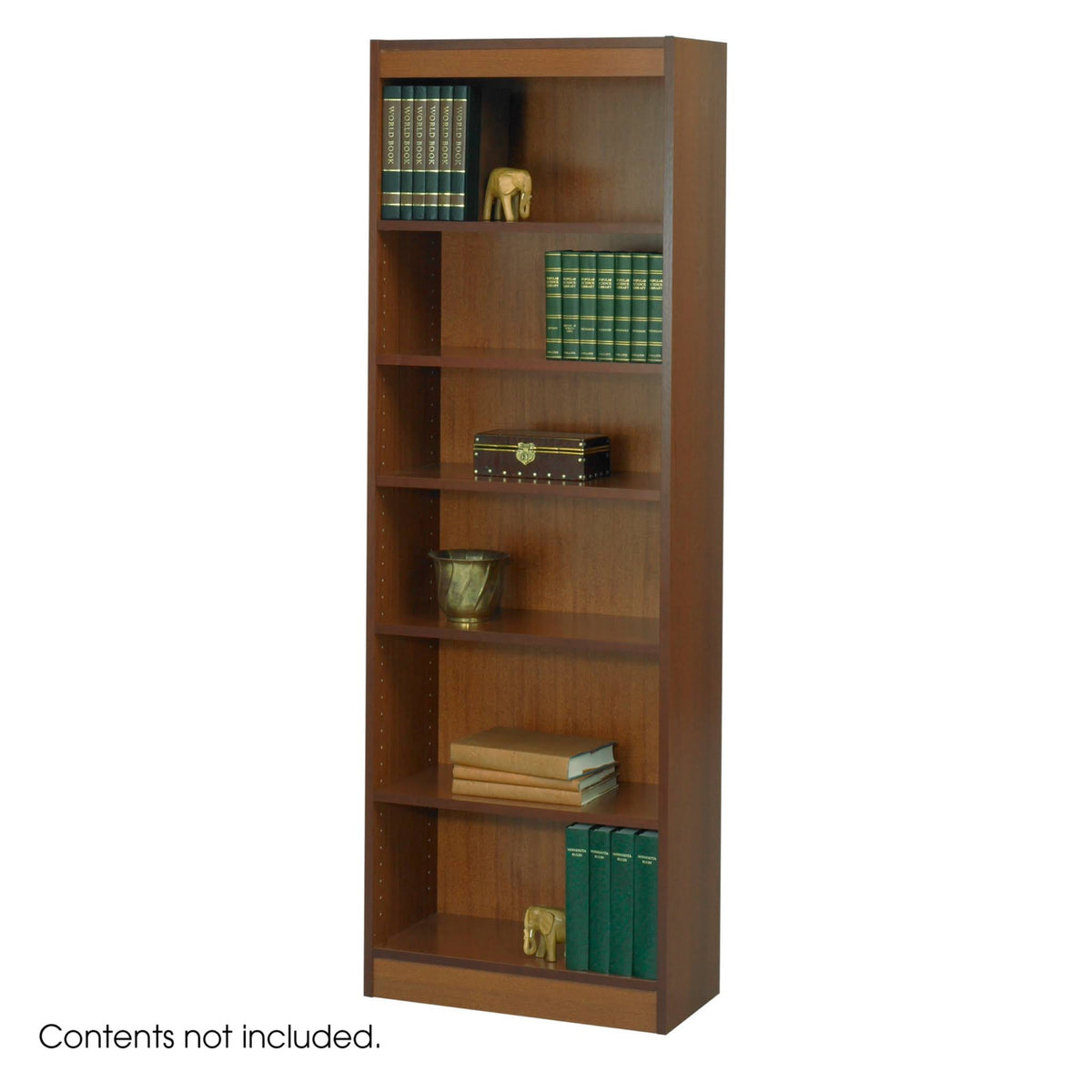 Medium Oak 6-Shelf Bookcase F210