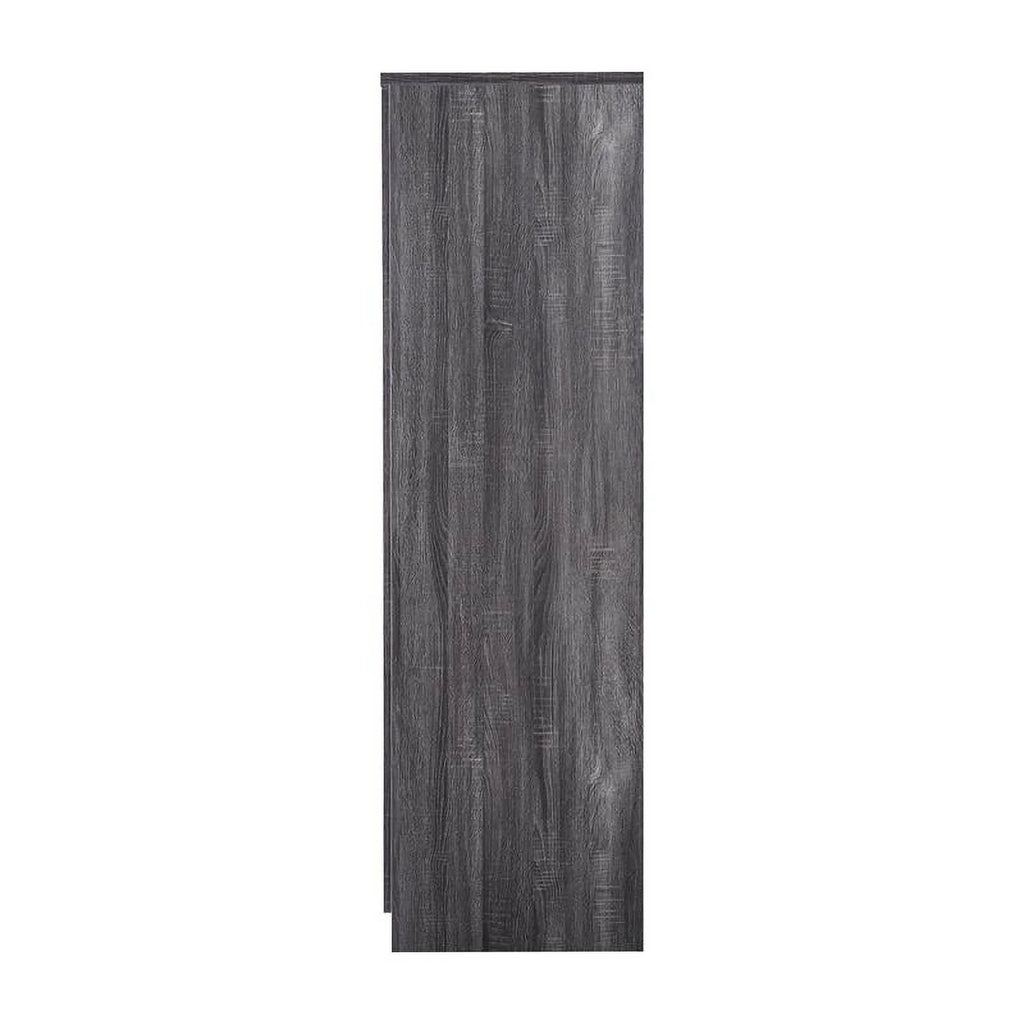 Contemporary Wood Wardrobe in Distressed Gray V946