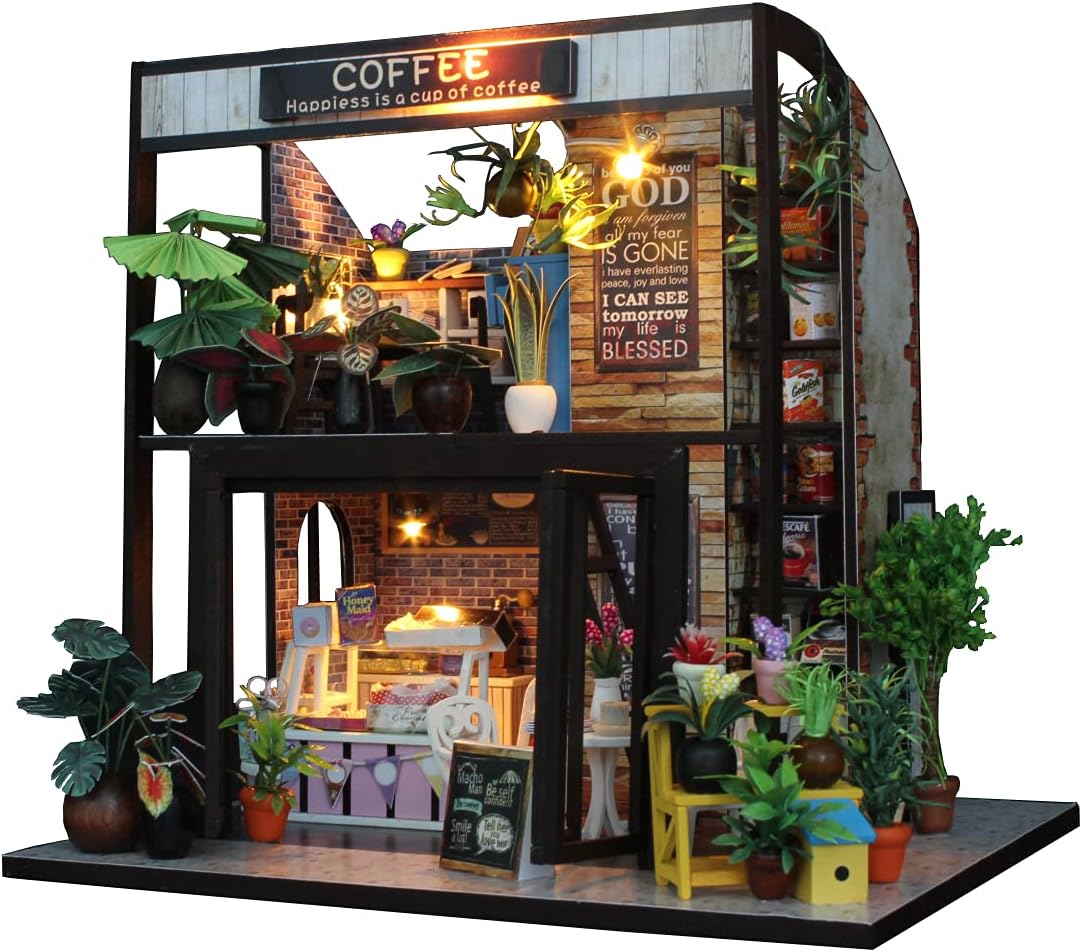DIY Miniature Dollhouse Kit 1:24 Scale with Music and Dust Proof Y583287