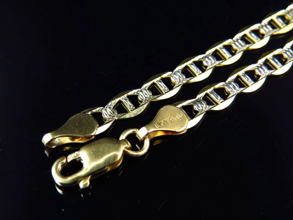 Yellow Gold Mariner Link Chain 16"-28" O514