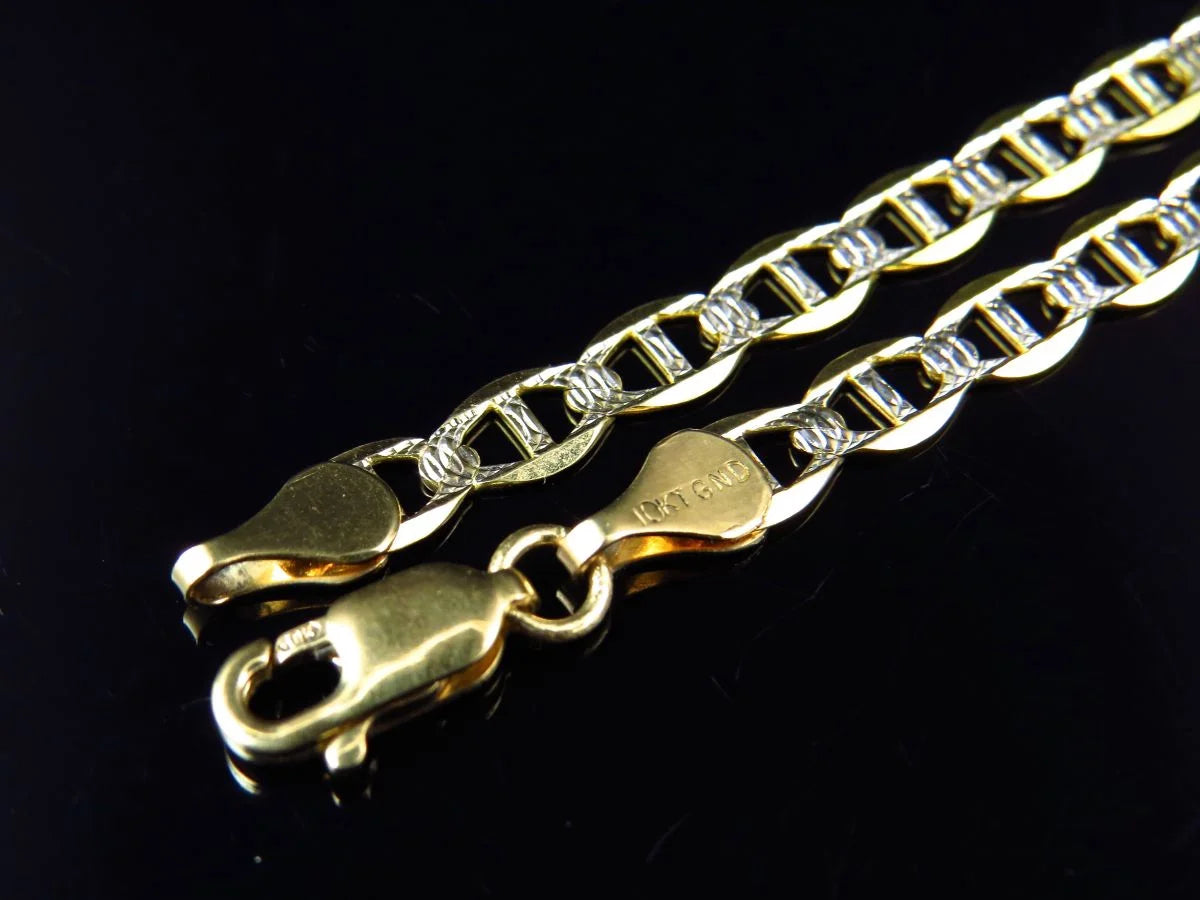 Yellow Gold Mariner Link Chain 16"-28" O514