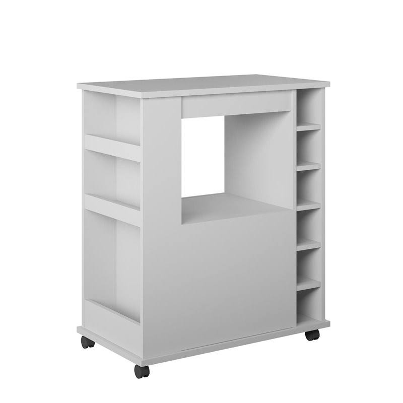 Wooden Kitchen Cart in Dove Gray K667