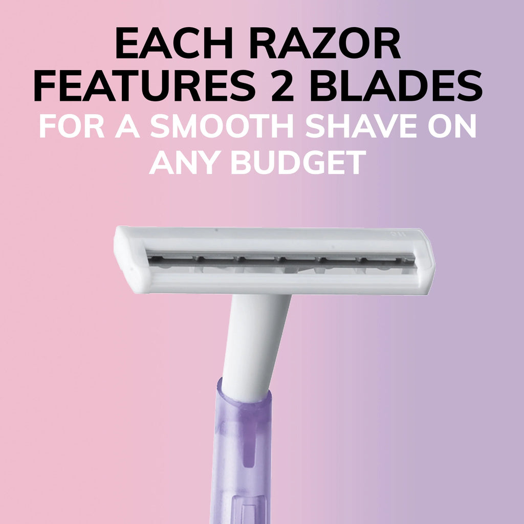 Twin Select Silky Touch Disposable Razor, Women's, 2-Blade, 10 Count Q1675
