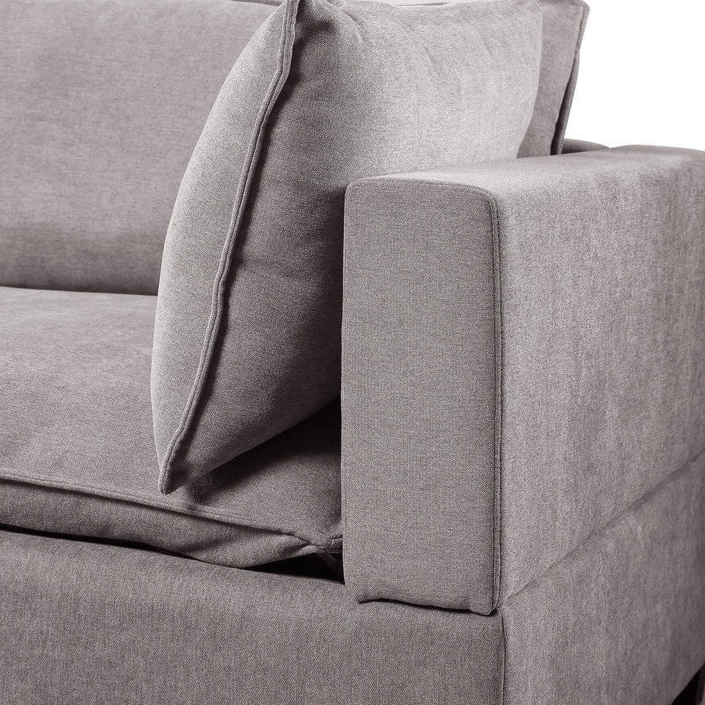 Light Gray Fabric Loveseat L9123