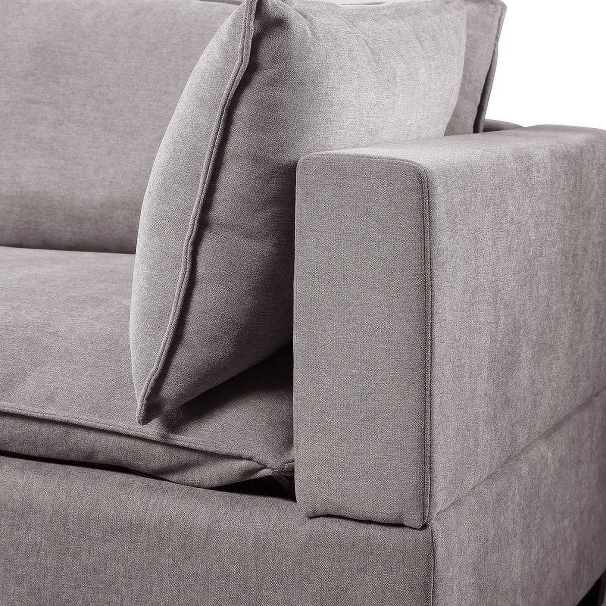 Light Gray Fabric Loveseat L9123