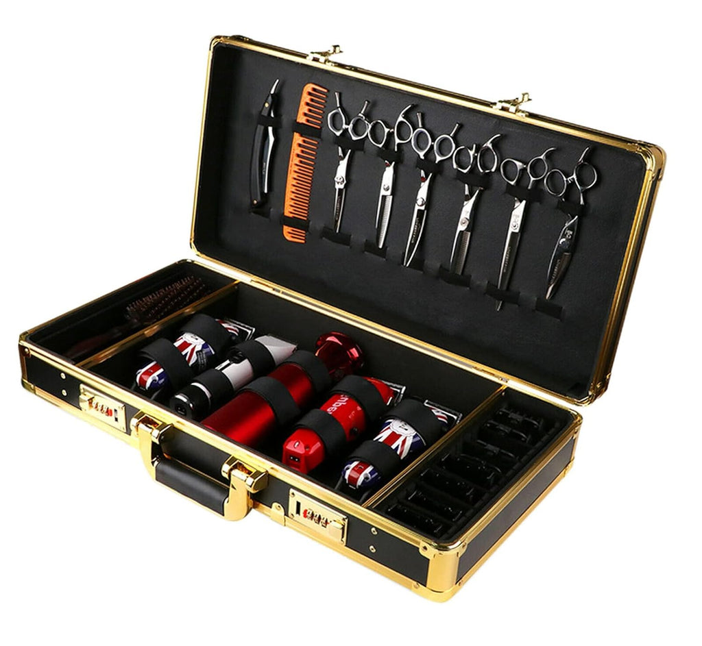 Barber Case Suitcase Carrying Case for Clippers Trimmers Scissors Combs Tools R670513